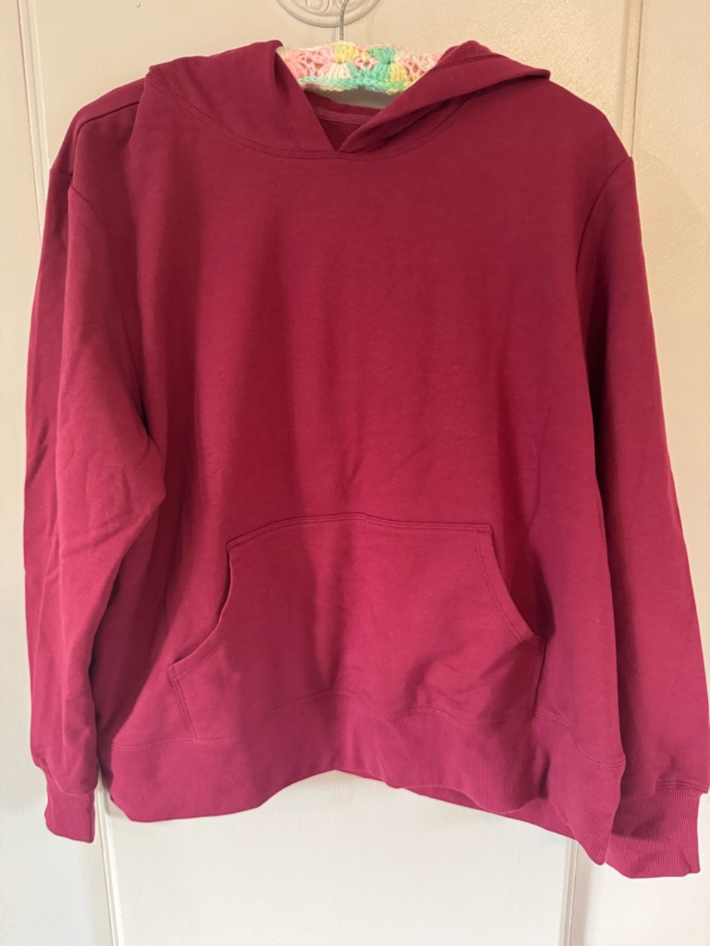 Ideology Women's Hooded Pullover Sweatshirt - Berry